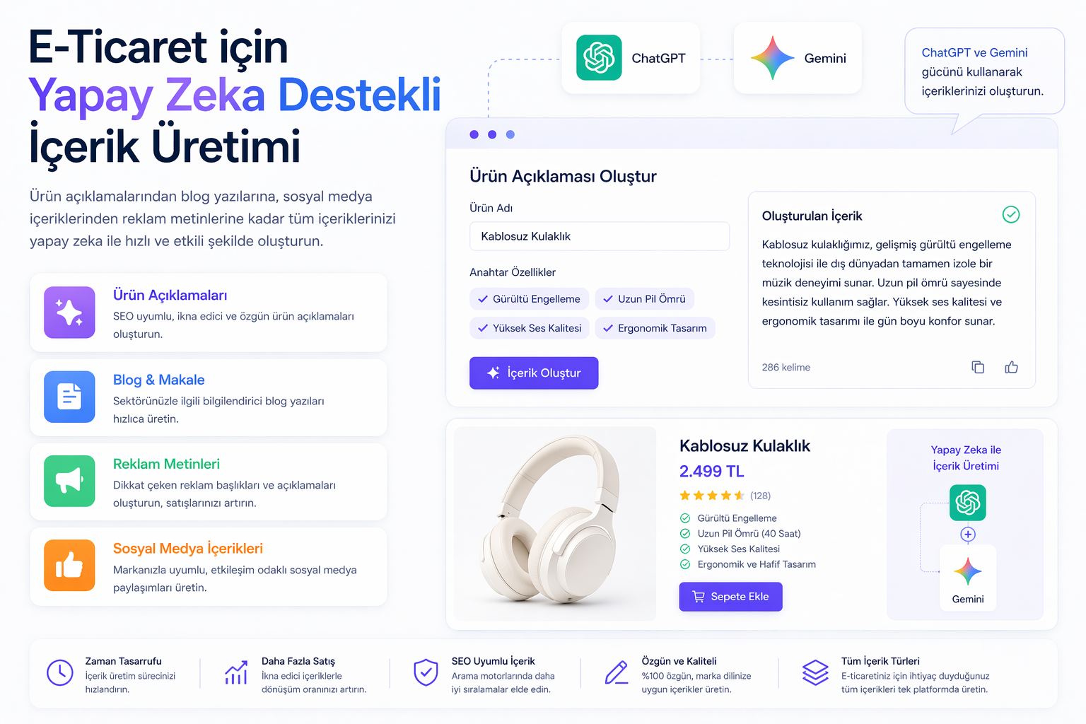 E-Ticaret için Yapay Zeka Destekli İçerik Üretimi